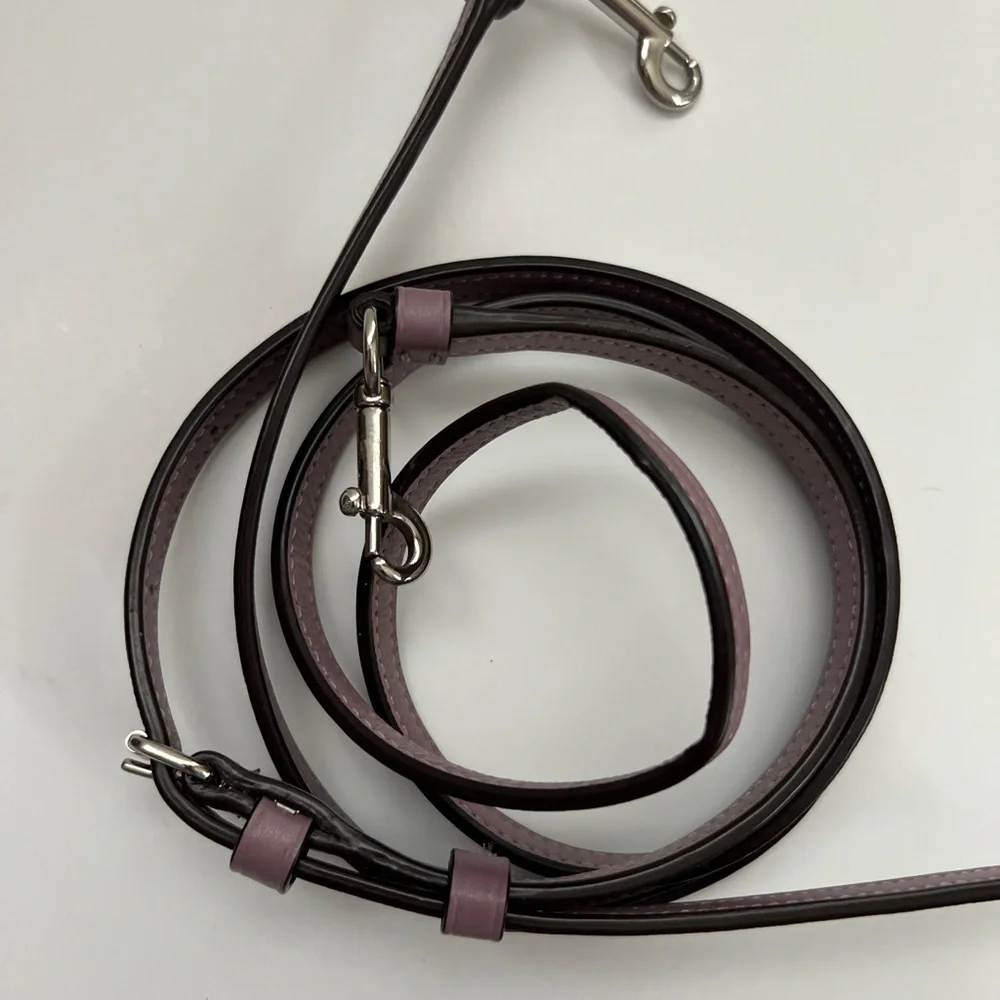 Coach Small Rowan CC signature brown and Lilac trim Crossbody Bag - Picture 9 of 15